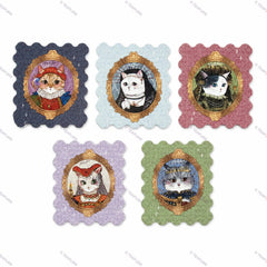 Royal Cat Portrait · Stamp Sticker Set