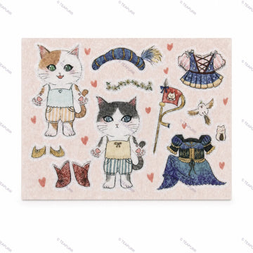 Cat Dress-Up · Paper Doll Sticker Sheet