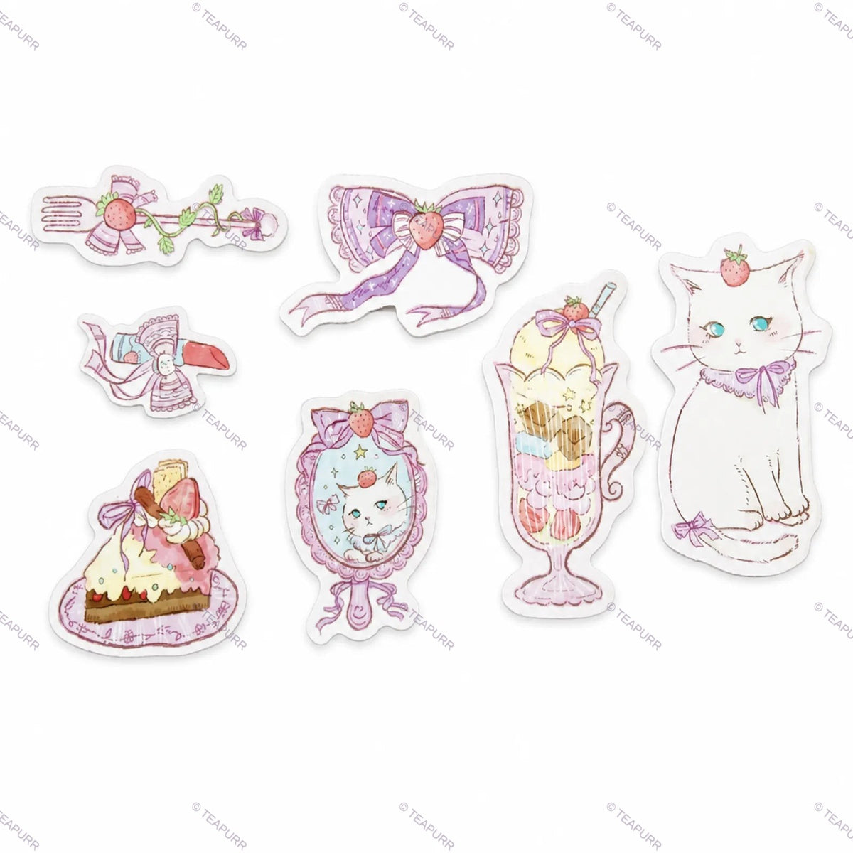 Strawberry Parfait · Die-Cut Sticker Pack