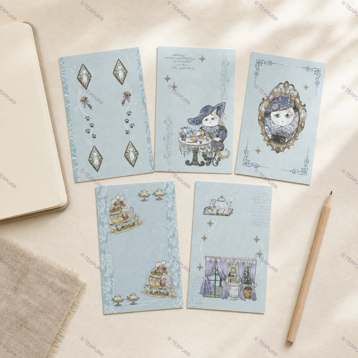 Midnight Tea · Decorative Paper Card Set