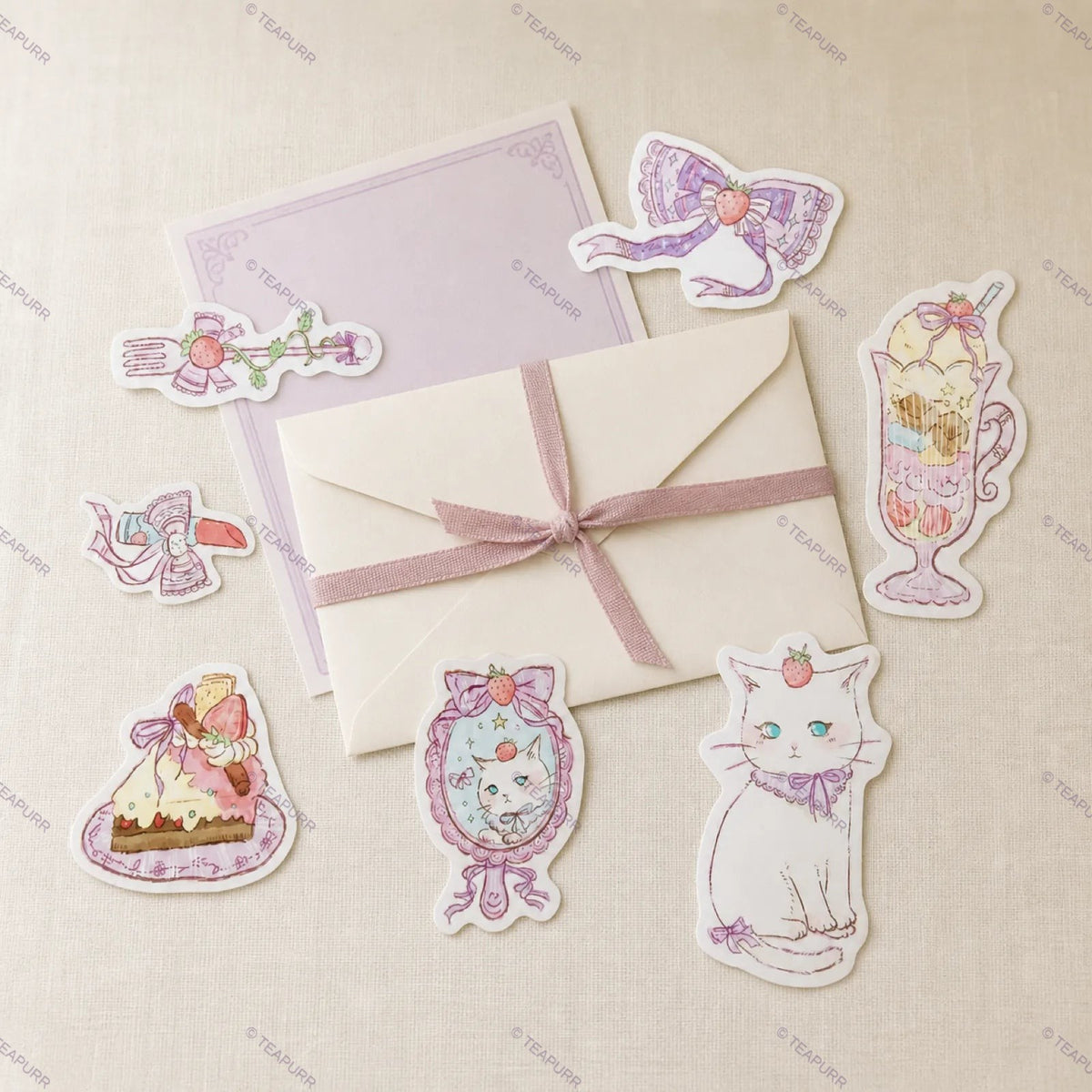 Strawberry Parfait · Die-Cut Sticker Pack