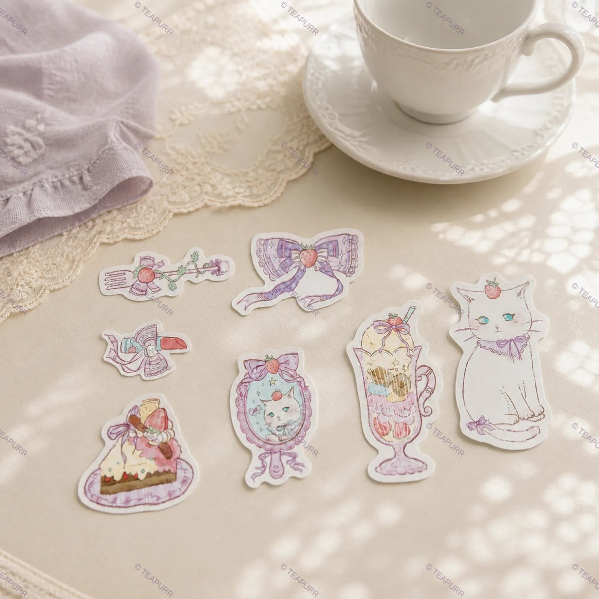 Strawberry Parfait · Die-Cut Sticker Pack